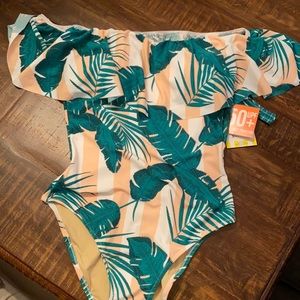 NWT Shade critters one piece palm print swimsuit.